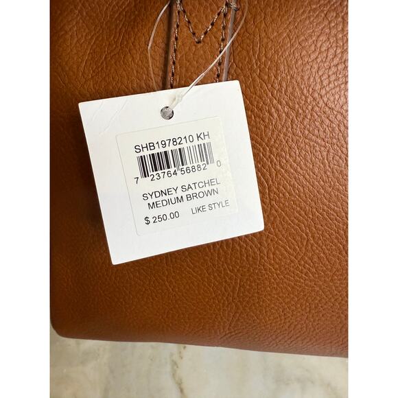 Fossil Brand Leather Sydney Satchel Bag Medium Brown - Picture 6 of 10